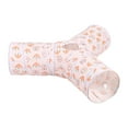 thumbnail image 2 of Tunnel pour Chat 3 Voies Rose Imprimé Lapin Cache Trou pour Percer Tube Jouet Forme Y, 2 of 8