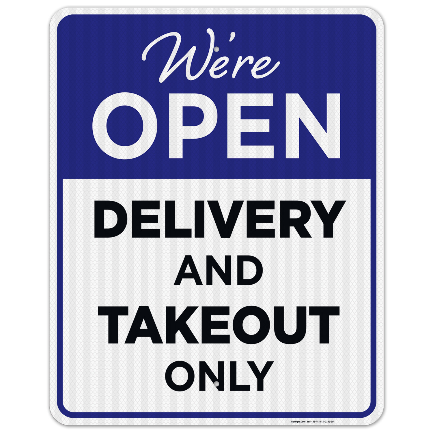 Social Distancing Business Sign, Delivery And Takeout Only Sign, 24x30 ...