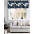 thumbnail image 5 of Ocean Whale Blue Curtain Valances for Windows, Summer Sea Vintage Wooden Grain Kitchen Valance Window Treatment, Light Filtering Block Curtains for Bathroom/Bedroom/Living Room 42'' x 18'', 5 of 9