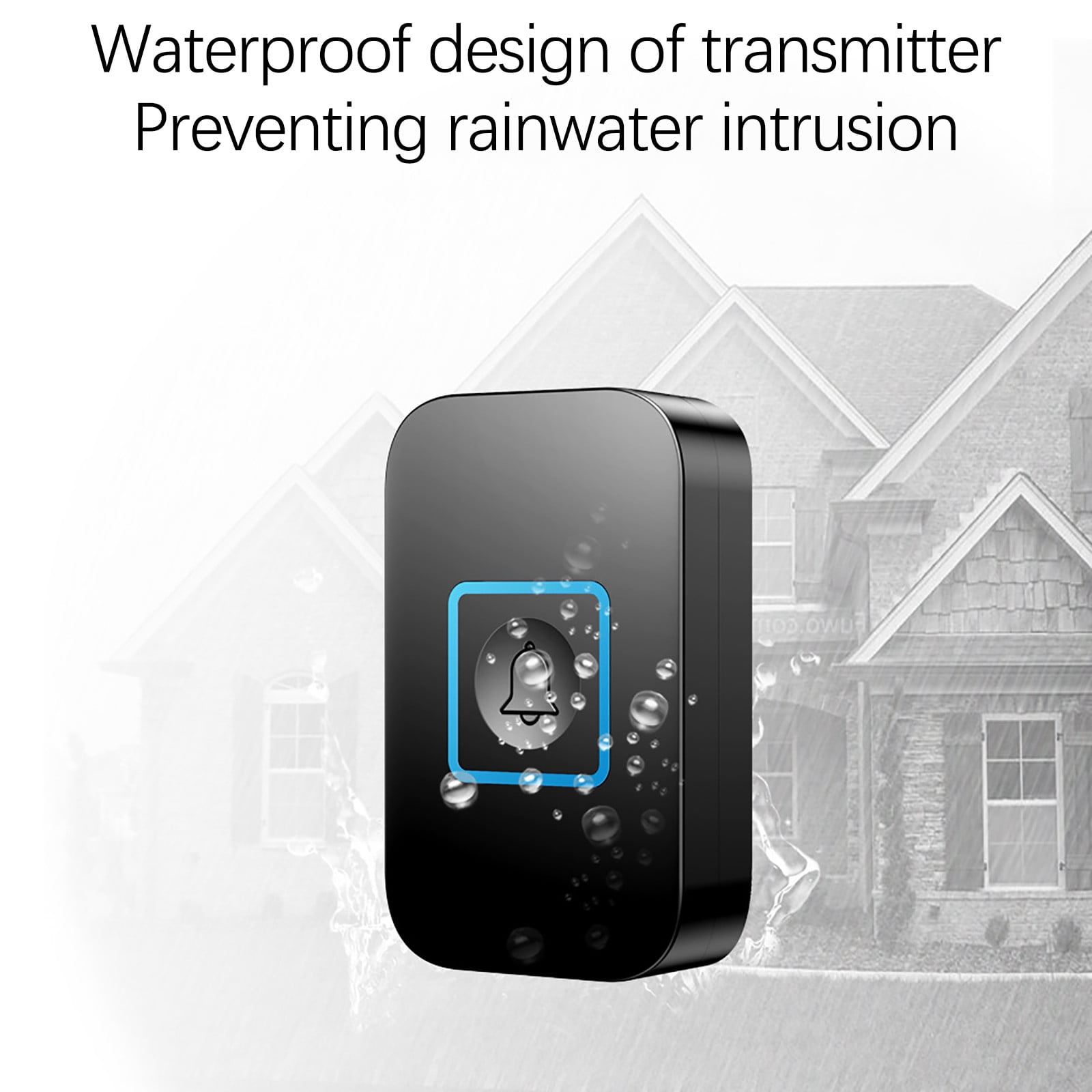 Lunxisen 3 Pcs Wireless Doorbell, Waterproof Door Bell Ringer Wireless Range, Buttons Different Tones, Volume Levels LED Flash, Door Bells Chimes for Home