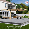 thumbnail image 2 of Steel 6x6 Pergola Joist Brackets for Up to 12' x 24 Patio Pergola with Roof - Modular Pergola Kit for DIY Pergola Attached to House (Wood Not Included), 2 of 5