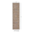 thumbnail image 3 of Contemporary Home Living 2.5' x 8' Diamond Medallion Area Throw Rug Runner - Brown and Cream, 3 of 9