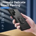 thumbnail image 5 of ELEHOLD for Samsung Galaxy S23 Ultra 6.8" Rugged Case 360 Rotating Metal Ring Stand Kickstand Function Support Magnetic Car Mount Holder Shockproof Protective Case,Black, 5 of 8