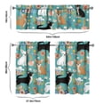 thumbnail image 6 of Dog Print Kitchen Curtains 36 Inch Short - 3 Panel Set, Cute Puppy & Floral Design, Rod Pocket Pet Lover Curtains 100% Polyester, Paw & Bone Pattern for Kitchen, Living Room, Bedroom, Easy Wash, 6 of 6