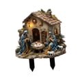 thumbnail image 4 of Letrero para jardín Con estatua del nacimiento de Jesús Perfecl escultura artesanal figura acrílica Estaca de jardín 25 cm x 30 cm, 4 of 8