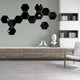 thumbnail image 5 of Muyoka Pegatinas de pared hexagonales, 12 Uds., decoraciones de pared autoadhesivas, calcomanías de pared negras acrílicas, decoración artística de hoja de pared para el hogar DIY Muyoka Hogar, 5 of 6