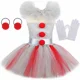 thumbnail image 3 of Disfraz de Pennywise de Halloween para niños, vestido de tutú de Joker gris y payaso espeluznante, ropa elegante para niñas para fiesta de carnaval, vestidos de tul, 3 of 5