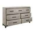 thumbnail image 3 of Benjara Deena 59 Inch 7 Drawer Wide Dresser, Metal Handles, Two Toned, Light Gray, 3 of 6