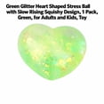 thumbnail image 3 of Green Glitter Heart Shaped Stress Ball with Slow Rising Squishy Design, 1 Pack, Green, for Adults and Kids, Toy, 3 of 3