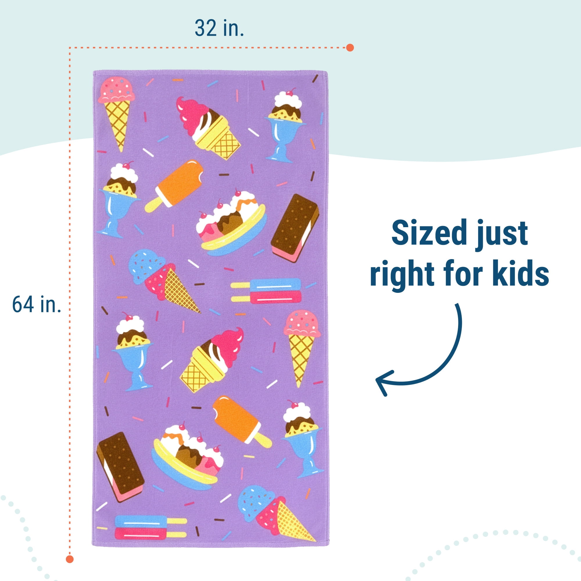 Wildkin Kids 100% Cotton Beach Towel for Boys and Girls (Sweet Dreams)