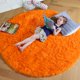 thumbnail image 1 of Alfombra Amdrebio circular redonda naranja de 120 cm para dormitorio y sala de estar, 1 of 9