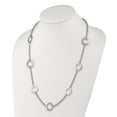 thumbnail image 4 of Stainless Steel Cable Fancy Necklace Chain Chisel Polished Circles 26 inch 19.5 mm, 4 of 5