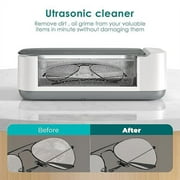 KECOOLKE Ultrasonic Jewelry Cleaner, 400ml Sonic Cleaner with Digital Timer for Eyeglasses, Rings, Coins,Silver,Denture Ultrasonic Cleaner Solution for Gifts