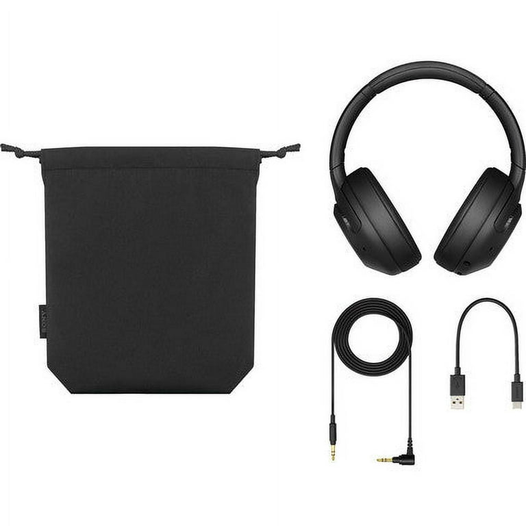 Sony Bluetooth Noise-Canceling Over-Ear Headphones, Black, WH