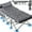 Gray, variant on Folding Bed Cot with Pillow, 2 Sided Mattress Heavy Duty Folding Sleeping Cot Guest Bed, Folding Camping Cots for Traveling Camp Office Outdoor and Beach