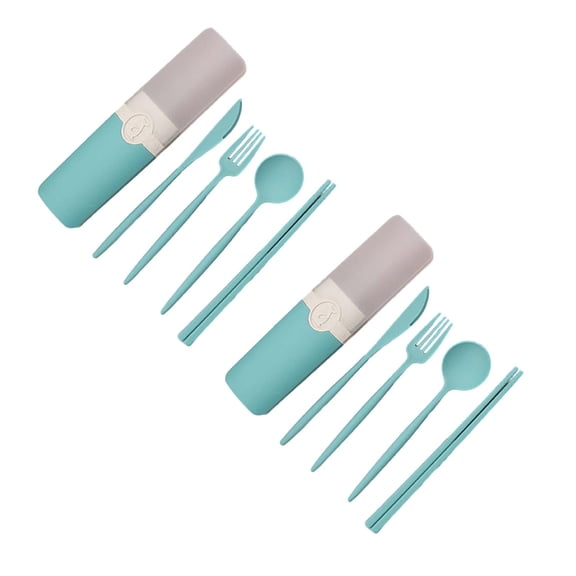 Spoon Portable Tableware Fork Spoon And Chopsticks Set Storage Box Five Piece Set