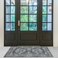 thumbnail image 6 of Washable Skid-Resistant Accent Rug Geometric Navy/Cream 24" x 48", 6 of 9