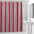 thumbnail image 2 of Colored Stripes Shower Curtain, Abstract Red White Black Vertical Stripe Modern Waterproof Shower Curtain Set with 12 Hooks Lightweight Bath Curtains Fabric Bathroom Decor 36x72 Inches, 2 of 9