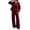 Wine #4, variant on Evdexr Lounge Sets Womens 2 Piece Henley Long Sleeve Shirts & Pants Outfits Fall Winter Vacation Casual Sets Baggy Solid Tracksuits with Pocket S