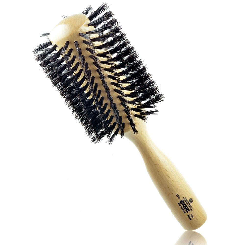 Kent LBR3 Finest Ladies Large Radial Pure Black Bristle Hair Brush
