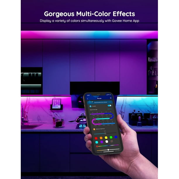  Govee 32.8ft RGBIC LED Strip Lights, WiFi Color