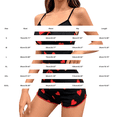 thumbnail image 3 of LIZUOJUN Pajamas For Women Set Heart Print Camisole Tops 2 Piece Sleepwear Summer Shorts Loungewear Soft Breathable Lightweight Cozy Home Pajamas - L, 3 of 4