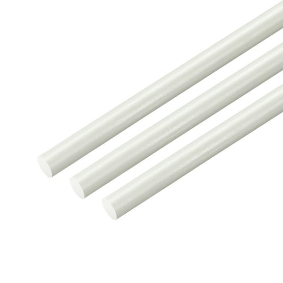 Uxcell Plastic Round Rod3/16" Dia 20" LengthWhite FRP Fiberglass Round Rod Engineering Plastic Bar 3Pcs