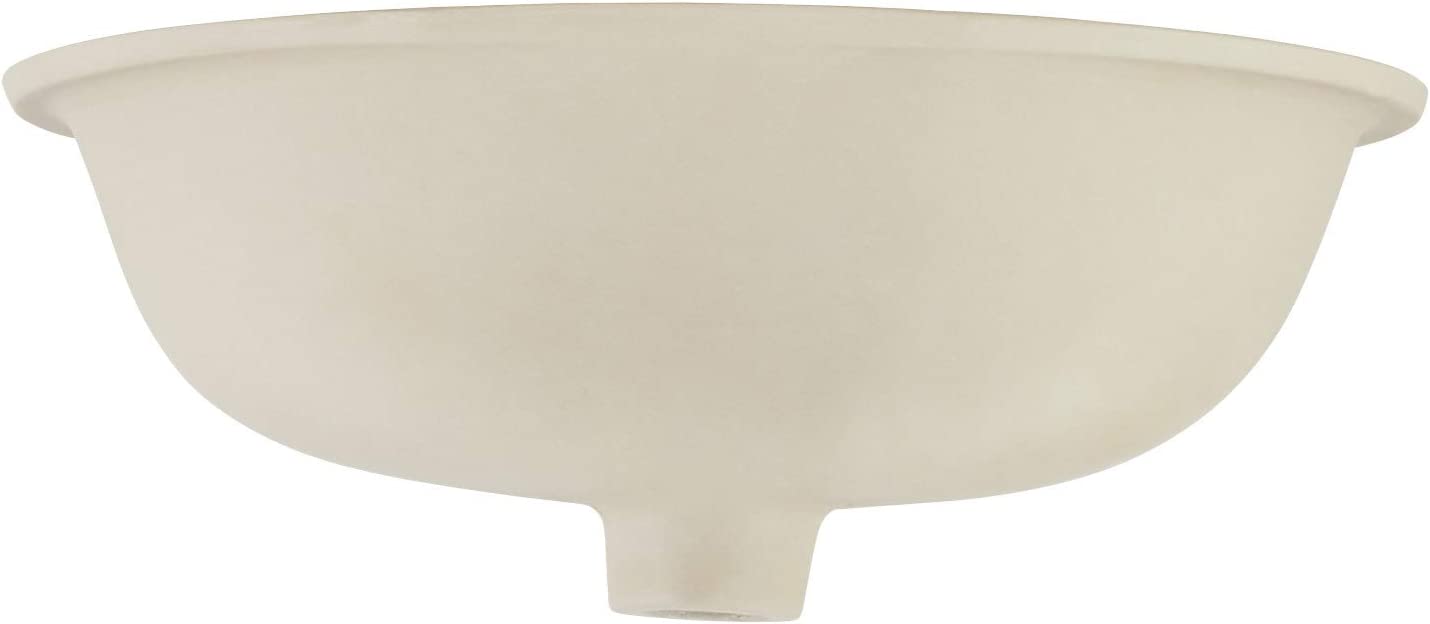 Open Box Signature Hardware 447970 Mangrove 17" Oval Undermount Bathroom Sink, White