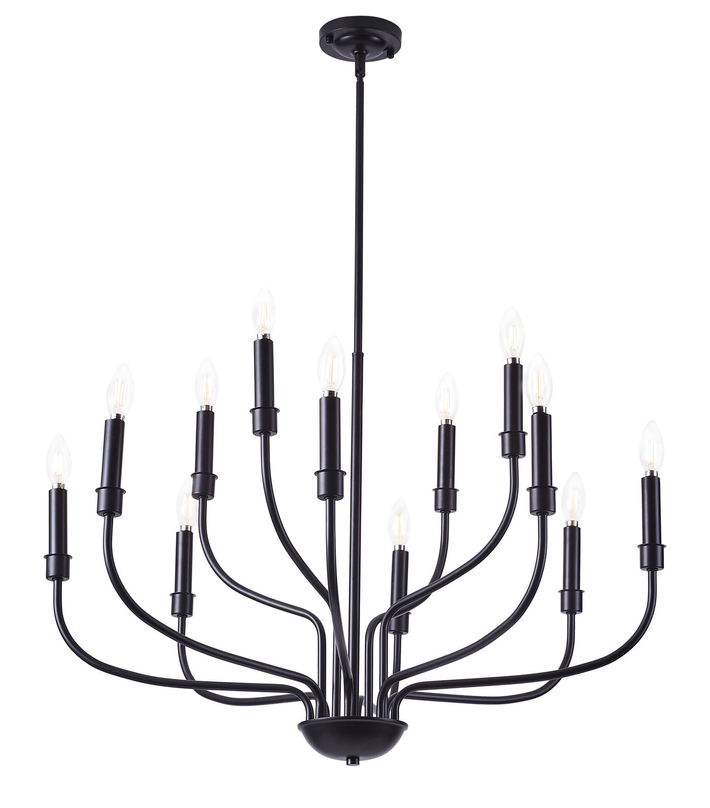 Aiwen 12 Light Metal Classic Chandelier Pendant Light Modern Farmhouse Decor Light Fixture