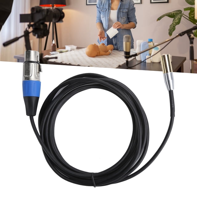 Mini XLR 3 Pin Male to 3 Pin Female Audio Cable for Camera, Connector for , , Ideal for BMPCC 4K/6K Professional Video Cameras, Shielding Layer, Plug and Play