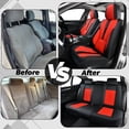 thumbnail image 5 of 2019 Car Seat Cover for Toyota Rav4 , Premium Leather 5 Piece Full Set Anti-Slip Suitable for All Seasons, Red Car Seat Covers, Airbag-Compatible, 5 of 5