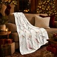 thumbnail image 3 of Watercolor Songbird Magnolia Branch Nature Art Serene Spring, Peaceful Botanical Scene, Warm Flannel Blanket for Sunroom and Reading Nook, Garden Lovers Housewarming Gift, Botanical Home Decor, 3 of 9