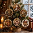 thumbnail image 4 of 6PCS Wooden Christmas Ornaments DIY Pearl Art Kits for Adults, Hanging Diamond Art Christmas Ornaments Set with Pearls, Special-Shaped Gems & Jute Twine, Christmas Decor Craft, 4 of 8