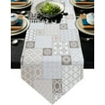 thumbnail image 2 of Moroccan Geometric Checks Table Runners Modern Home Kitchen Dining Tablecloths Wedding Party Table Decoration Table Runner, 2 of 5