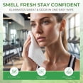 thumbnail image 5 of Body Wash Towelettes Scented Lemon Moist Cotton Towel 8.66''x8.66'' Deodorant Wipes Travel Size Individually Wrapped Bulk for Hiking Gym Camping Outdoor Sports (10 Pack), 5 of 6