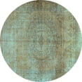 thumbnail image 1 of Ahgly Company Indoor Round Persian Light Blue Traditional Area Rugs, 6' Round, 1 of 4