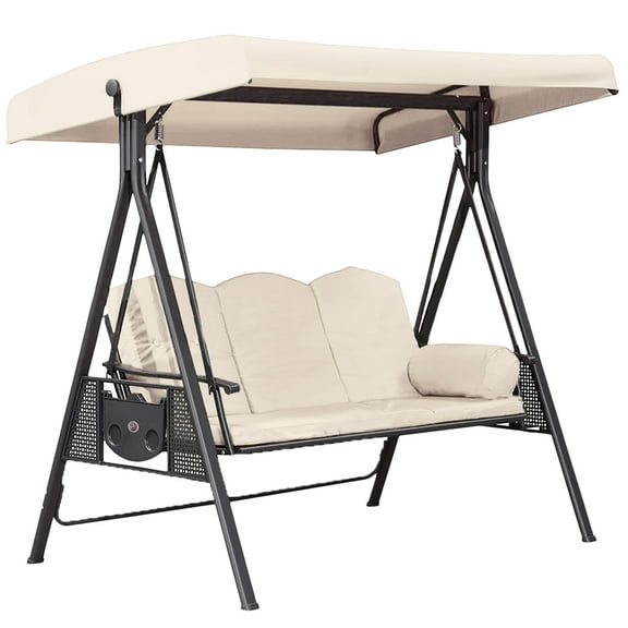pangttian Universal 3-Seater Swing Canopy Replacement Cover - Waterproof 75"x48" Patio Swing Top Cover - UV-Resistant Shade for Outdoor Garden, Porch & Hammock Swings