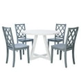 thumbnail image 6 of Dining Tables Linon Nico Round Wood Angled Legs Dining Table, Pure White, 6 of 10