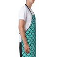 thumbnail image 3 of Bingfone Aquamarine Glitter Apron Gifts For Men, Women Professional Grade Chef Apron For Kitchen,Bbq & Grill, 3 of 9