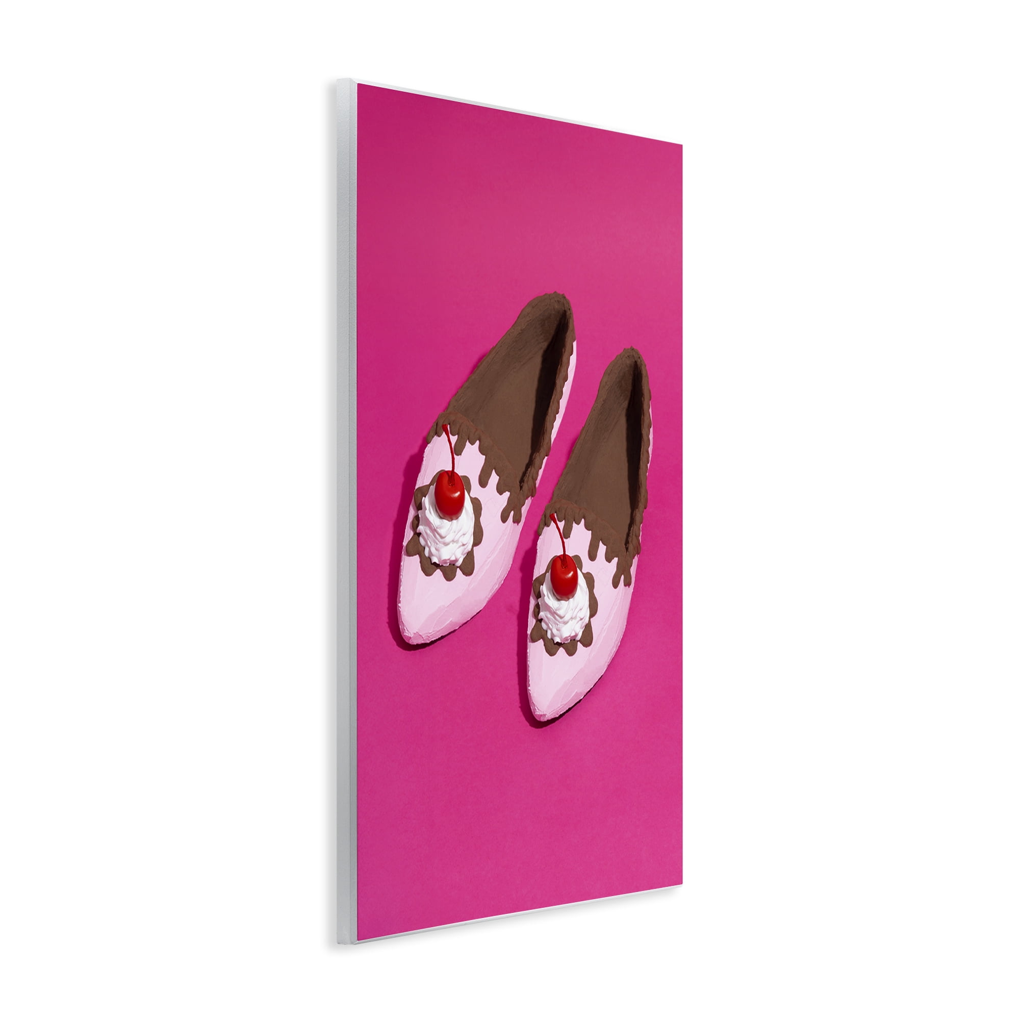 Stupell Industries Glam Dessert Shoes Novelty Painting Unframed Art Print Wall Art, 13 x 19
