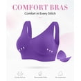 thumbnail image 3 of Compression Wirefree Medium Support Bra,Sports Bra with Removable Pads for Women Small to Plus Size Everyday Wear,Exercise and Offers Back Support, 3 of 6