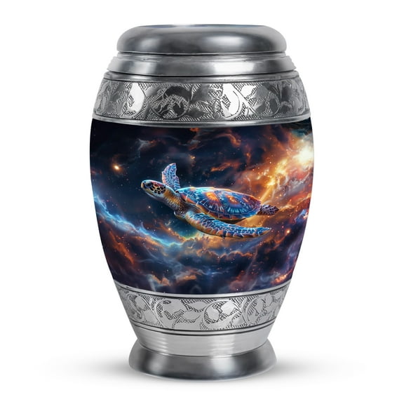 KARYLIZ Turtle Urns - Urns For Human Ashes Adult Female - Memorial Funeral Urn For Mom & Dad - 10 Inch - Large Decorative Cremation For Male - Adult Urn For Human Ashes Women