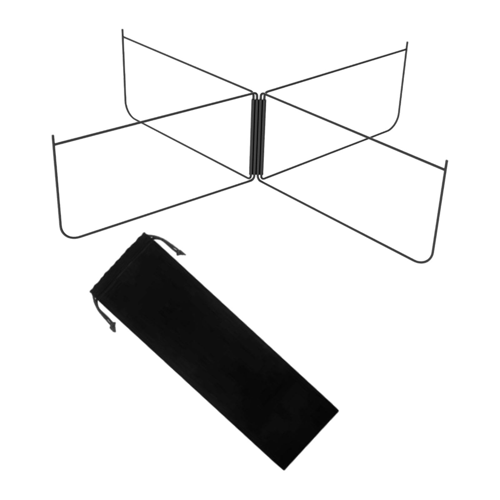harayaa Foldable Stand Compact Metal Suitcase Rack for Outdoor Fishing Travel Black Straight