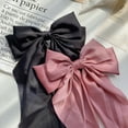 thumbnail image 5 of Longday Big Bow Hair Clips, French Barrette With Long Silky Satin Ribbon, Solid Color Large Hair Bow Pins Bowknot Hair Slides Accessories For Women Girls Lolita Party Mother's Day Gift, 5 of 7