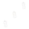 thumbnail image 1 of Transemion Swimsuit Hanger Dress Lingerie Wardrobe Organizer Rack with Adjustable Hooks Rose Glod 3PCS, 1 of 1