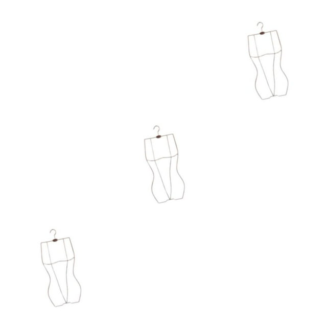 Transemion Swimsuit Hanger Dress Lingerie Wardrobe Organizer Rack with Adjustable Hooks Rose Glod 3PCS