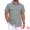 Gray, variant on DARING DIVA Men's Linen Chest Pockets Short Sleeves Button Down Shirt M Gray