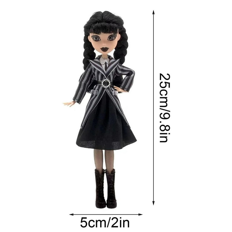 Monster Wednesday Doll Celebrate The Dark Charm Of Wednesday Addams With This Doll Adorned In Her Signature Black Attire And Complemented By Iconic Monster Accessories Walmart