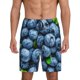 thumbnail image 1 of Balery Fresh Blueberries Pantalones cortos de pijama de punto de algodón para hombre con cinturilla y bolsillos-Medium, 1 of 6