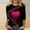 Black, variant on BILIKEYU Women's Valentine's Tee Shirt Casual Lover 3/4 Sleeve Sleeve Tops, Women Fall Clothes, 3/4 Sleeve Tops for Women, Valentine Day Shirts for Women